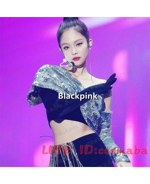 blackpink ジェニー KILLTHISLOVE 一字襟 きらきら 演出服 ブラックピンク JENNIE 打歌服 セクシー 制服 通販 